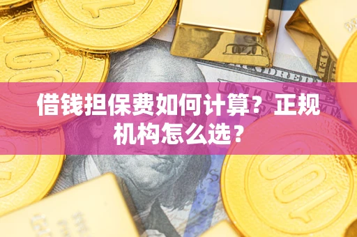 武汉借钱担保费如何计算？正规机构怎么选？