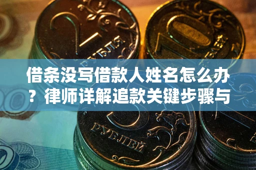 武汉借条没写借款人姓名怎么办？律师详解追款关键步骤与证据链构建