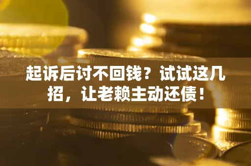 武汉起诉后讨不回钱？试试这几招，让老赖主动还债！