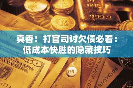 武汉真香！打官司讨欠债必看：低成本快胜的隐藏技巧
