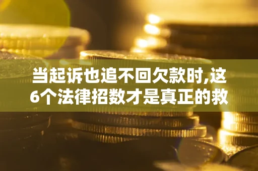 武汉当起诉也追不回欠款时,这6个法律招数才是真正的救命稻草